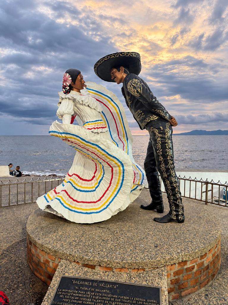 The Bailarines de Vallarta sculpture on the Puerto Vallarta malecón in Centro