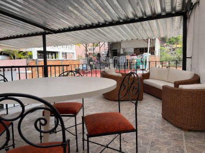 Shared rooftop seating at Casa Rodriguez