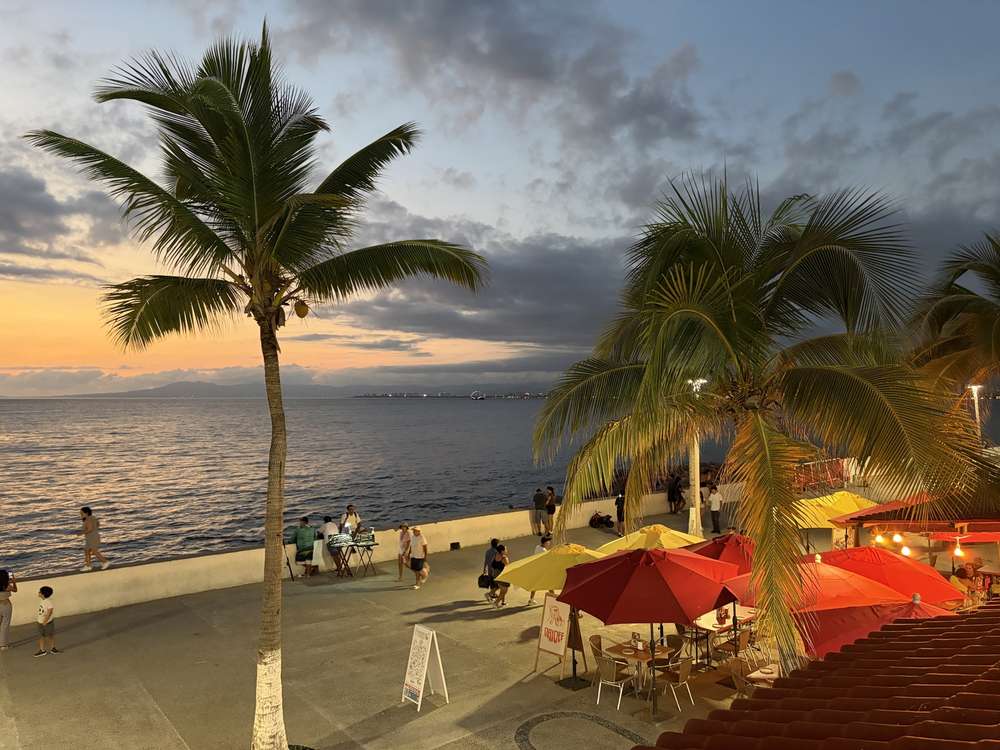 Shared rooftop terrace at Casa Rodriguez in Zona Romántica, Puerto Vallarta